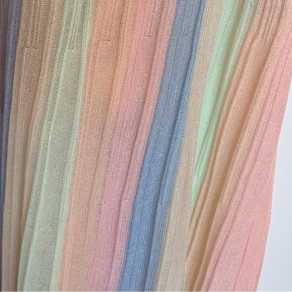 Revolve song of style carousel midi dress tencel lined size small pastel stripes - Picture 9 of 9